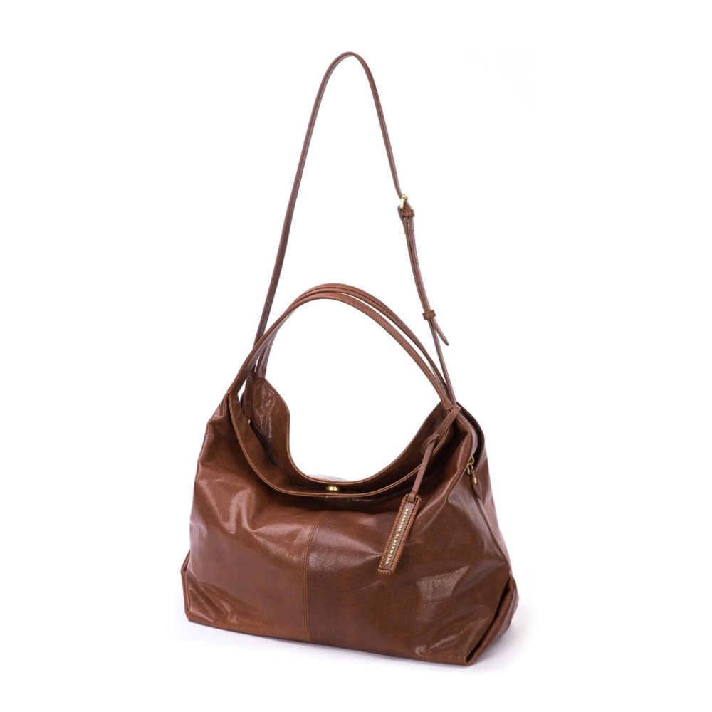 Brandon Blackwood Large Brown Leather Hobo Bag - Picture 8 of 14